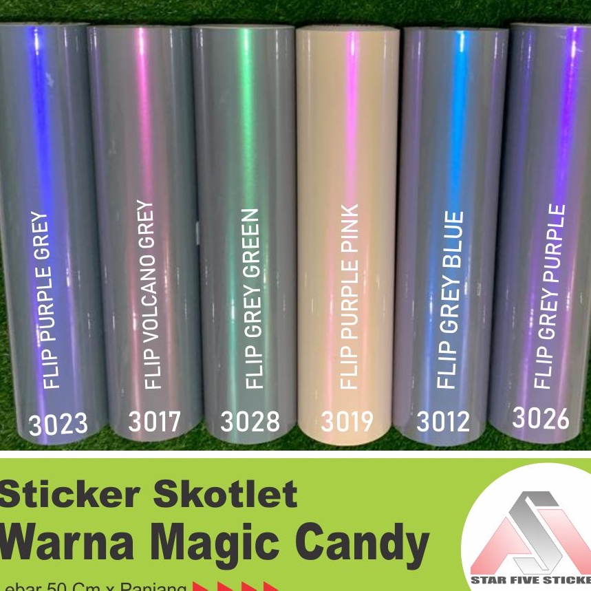Jual Tren Kekinian Sticker Stiker Skotlet Motor Lembayung Magig Candy ...