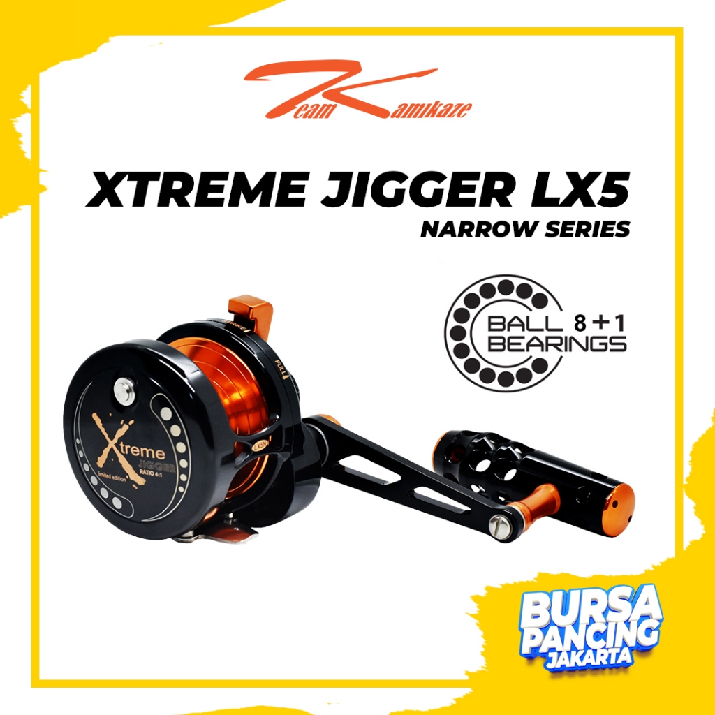 Jual KAMIKAZE Reel Pancing Overhead Extreme Jigger Narrow Series RX5 ...