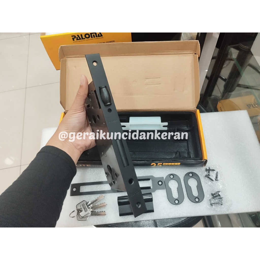 Jual PALOMA MSP 1238 50MM Paket Body Slot Cylinder Kunci Mortise Lock ...