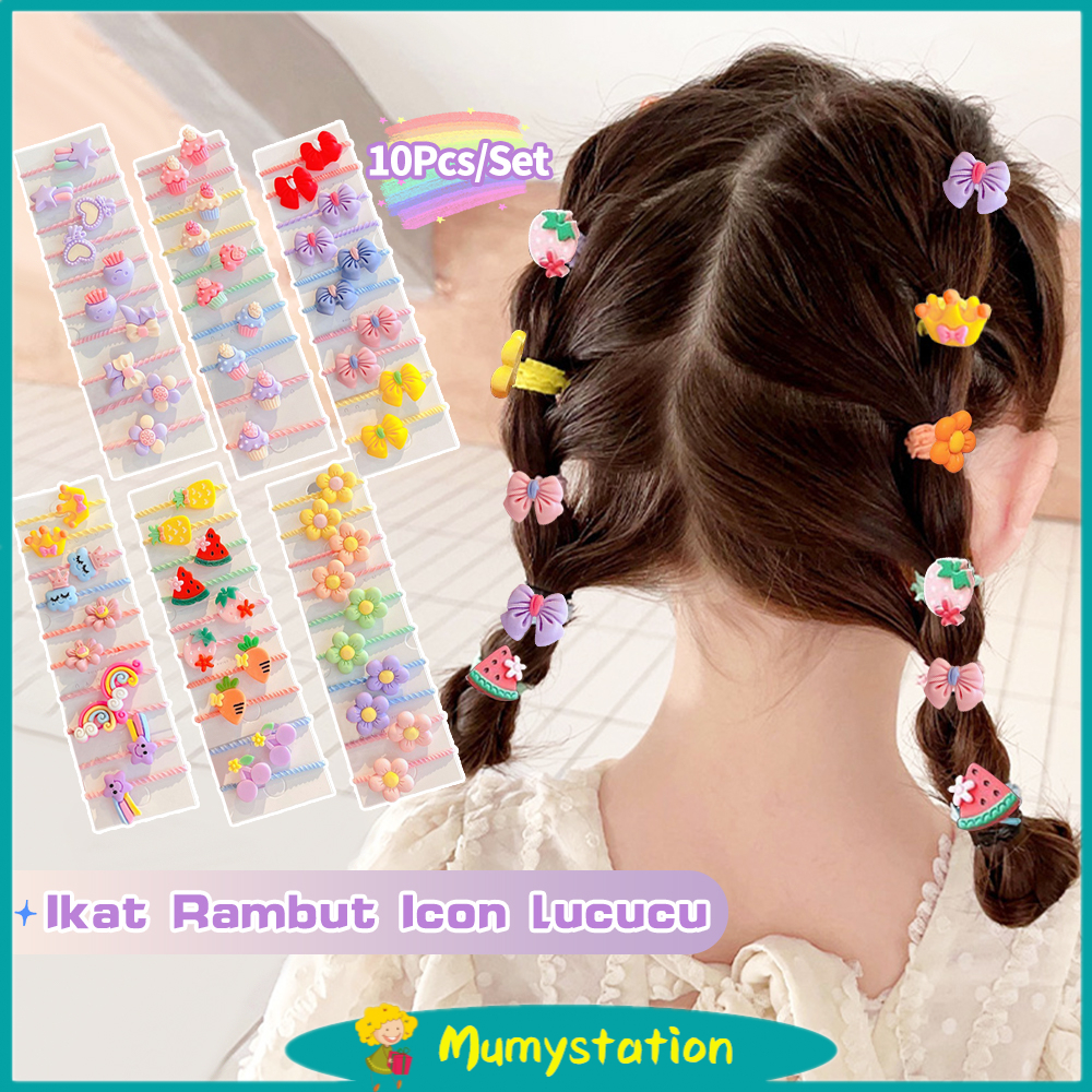 Jual Mumystation ikat rambut lucu set isi 10 aksesoris rambut anak ...