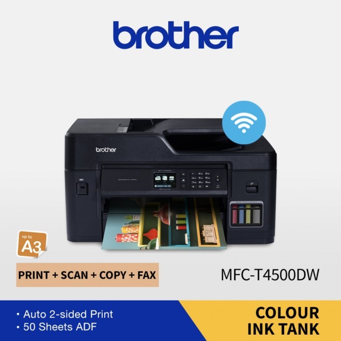 Jual Printer Brother MFC-T4500DW Print Scan Copy Fax Duplex Wifi A3 All ...