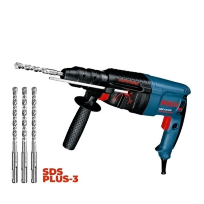 Jual Mesin Bor 26 mm + 3 Drill Set BOSCH GBH 2 26 DRE Demolition Rotary ...