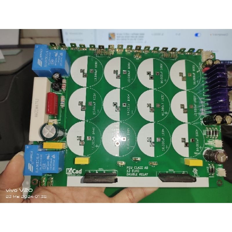 Jual kit psu Ab 12 Elco plus softstar dua relay & psu simetris 15v