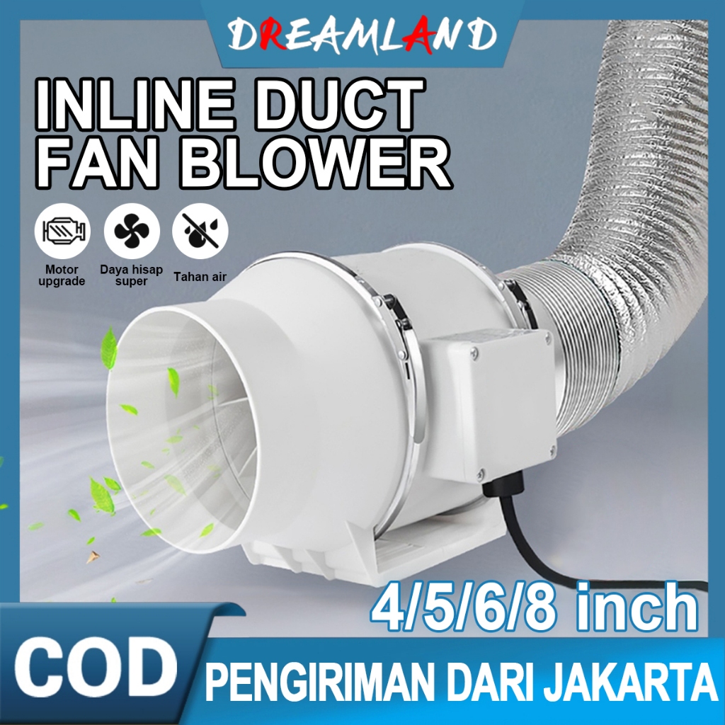 Jual 4 "5" 6" 8 "Kipas Angin Buang Diam Ekstraktor dinding jendela
