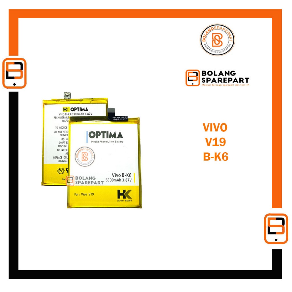 Jual BATERAI BATRE VIVO V19 B-K6 HK OPTIMA DOUBLE IC | Shopee Indonesia