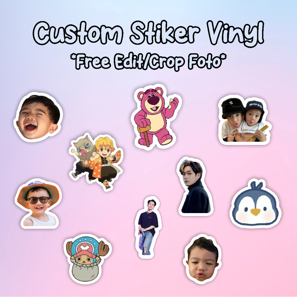 Jual [Free Edit] Custom Stiker Vinyl Cutting/Custom Sticker Murah ...