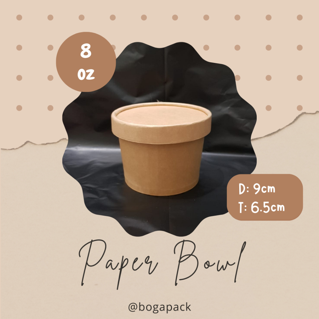 Jual Brown Paper Cup Soup 8oz / Cup Ice Cream / Cup Soup / Paper Bowl ...
