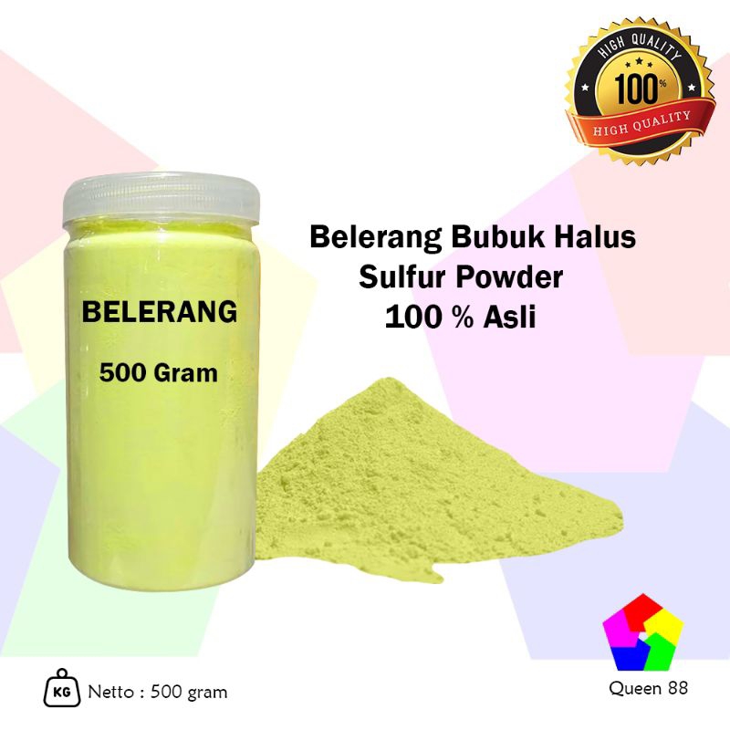 Jual Belerang Bubuk Halus 500 gram / Sulfur Powder 500gram / Belerang ...