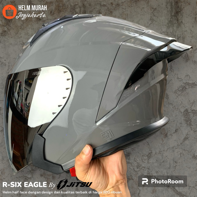 Jual Bisa Cod Helm Half Face Rsix Eagle Paket Ganteng Murah Shopee