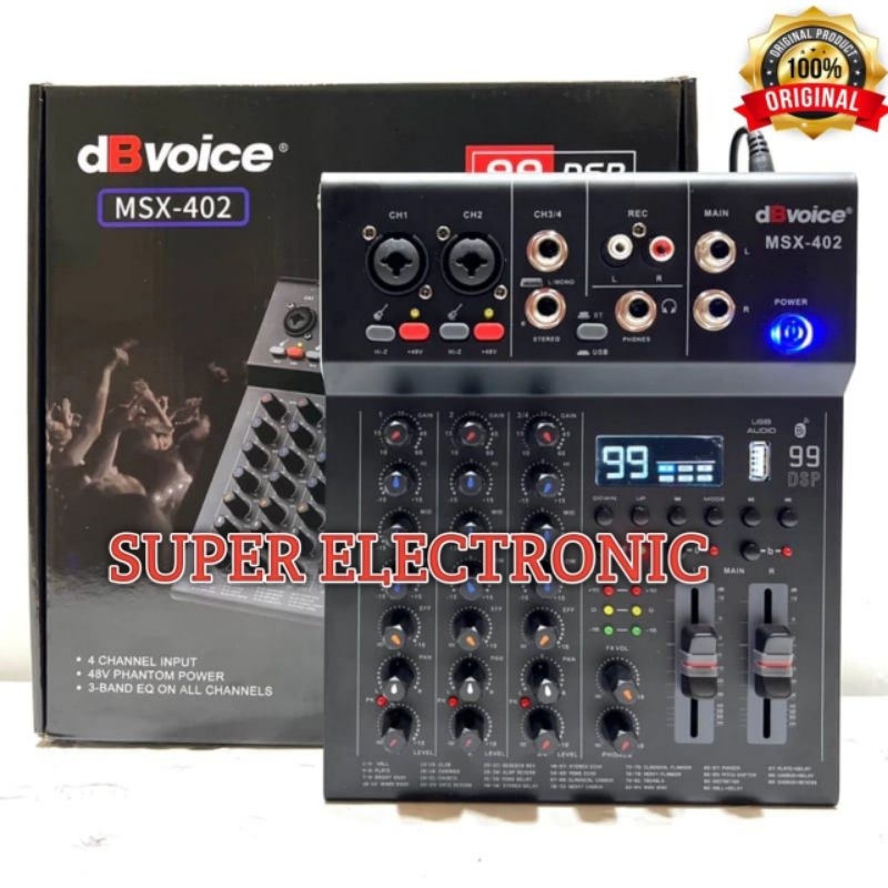 Jual Mixer Audio dBvoice Msx 402 Original 4 Channel Bluetooth | Shopee ...