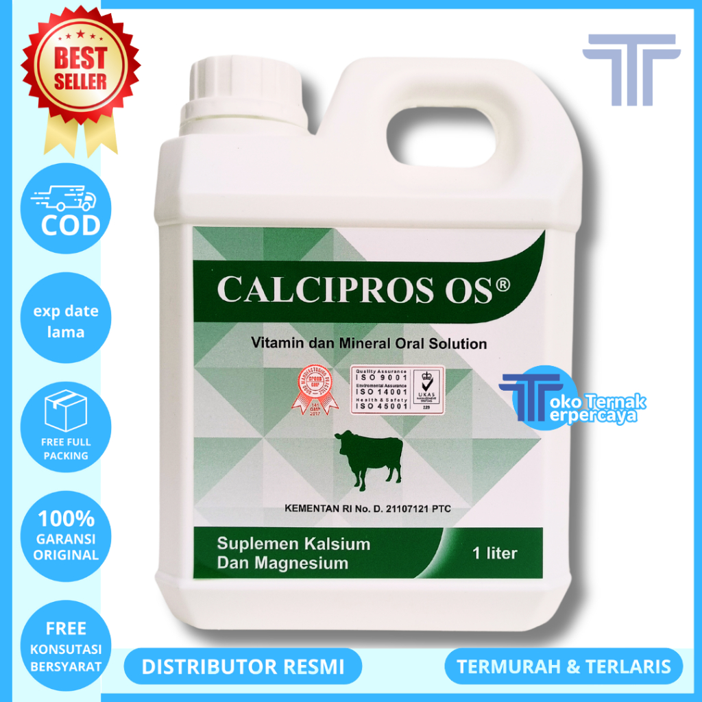 Jual Calcipros Os Liter Obat Sapi Kambing Ambruk Lumpuh Mengatasi Defisiensi Kalsium