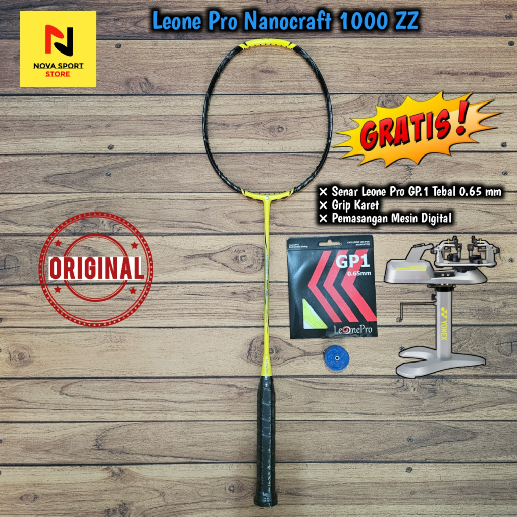 Jual Raket Badminton Leone Pro Nanocraft 1000ZZ | Shopee Indonesia