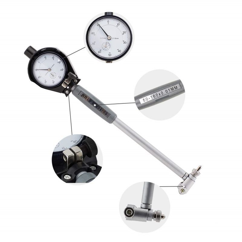 Jual Cylinder Gauge Dial Bor Gauge Ukuran 50-160 Premium Extender Dial ...