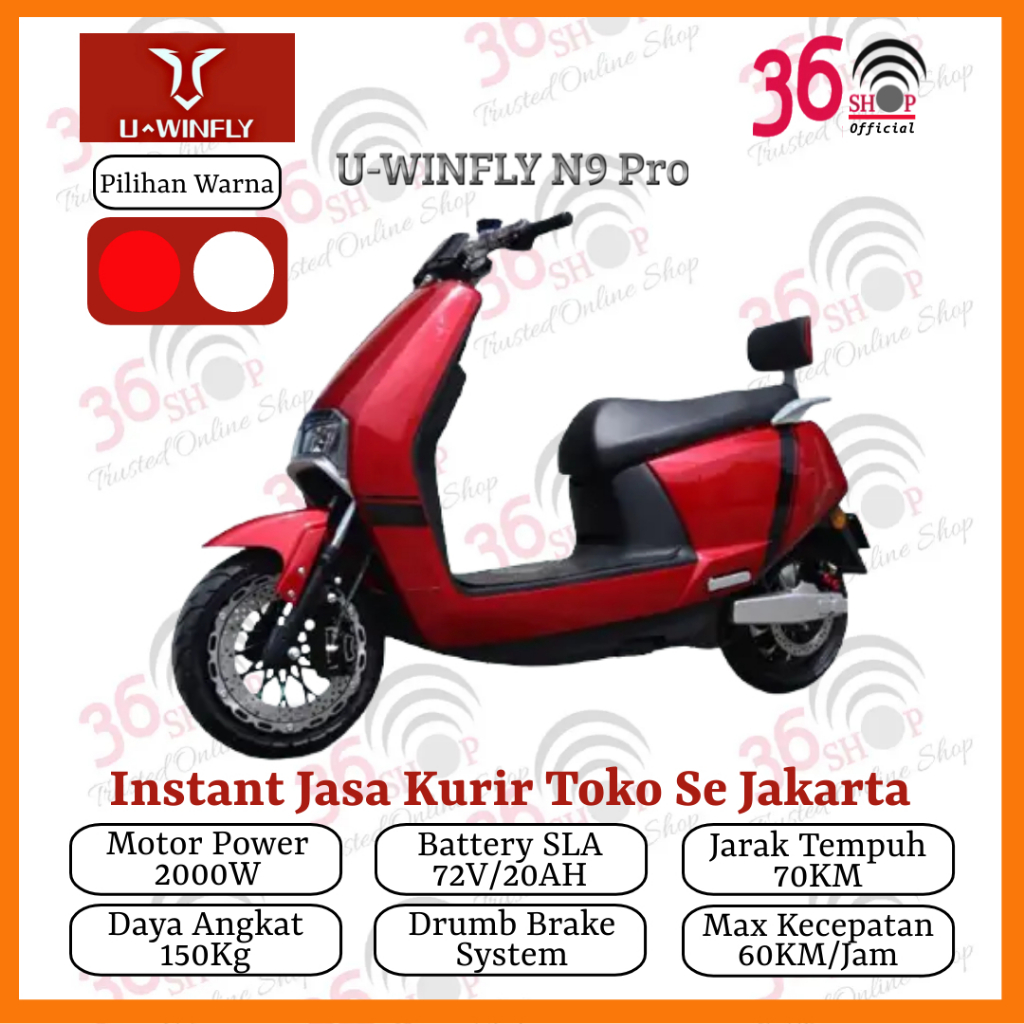 Jual Motor Listrik Uwinfly N9 Pro Baterry 72v20ah 2000w Garansi Resmi