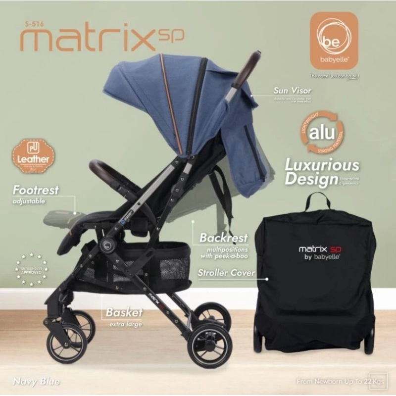 Jual Stroller Babyelle Matrix SP Maxi Pro Cabin Size Warna Baru Shopee Indonesia