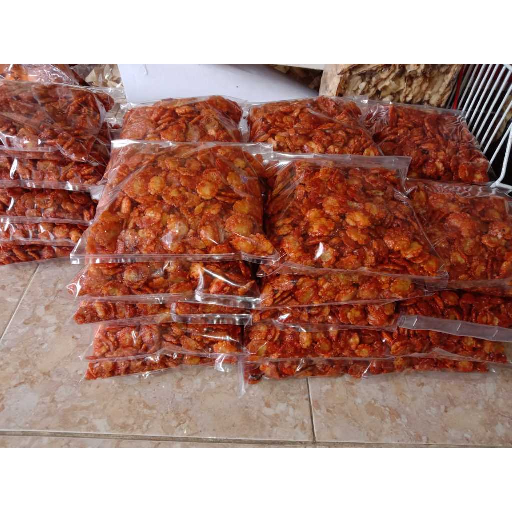 Jual Emping Melinjo Pedas Manis 1kg // Emping Pedas Manis Real Pict ...