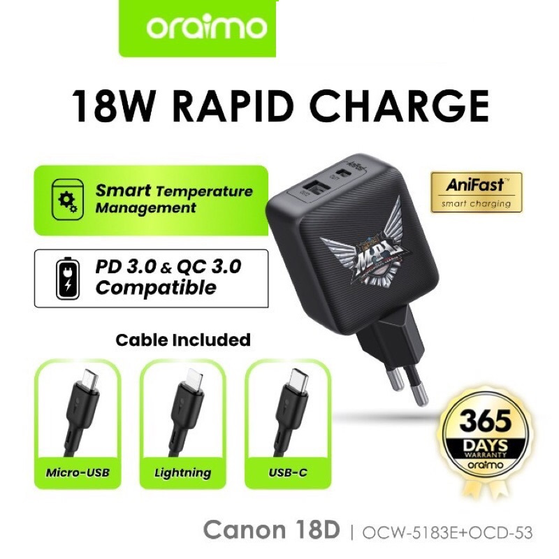 Jual Oraimo Charger X Mpl Mobile Legends Cannon D Ocw E Dual