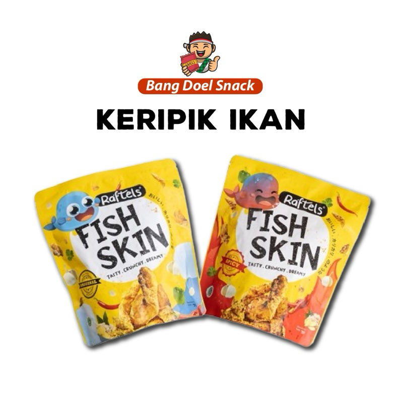 Jual Raftels - Kerupuk Kulit Ikan / Kerupuk Ikan 75g | Shopee Indonesia