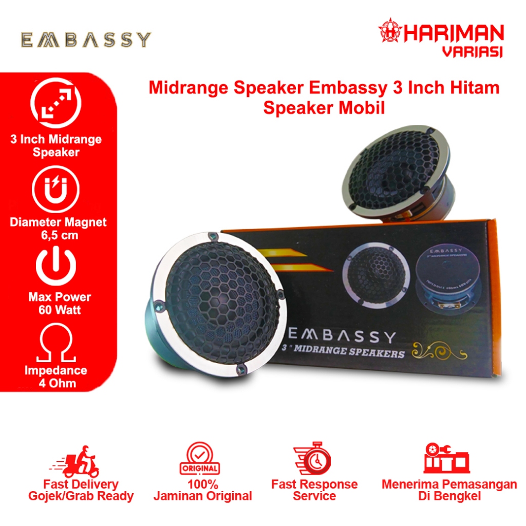 Jual Midrange Embassy 3 Inch Speaker Midrange 3 Inch | Shopee Indonesia