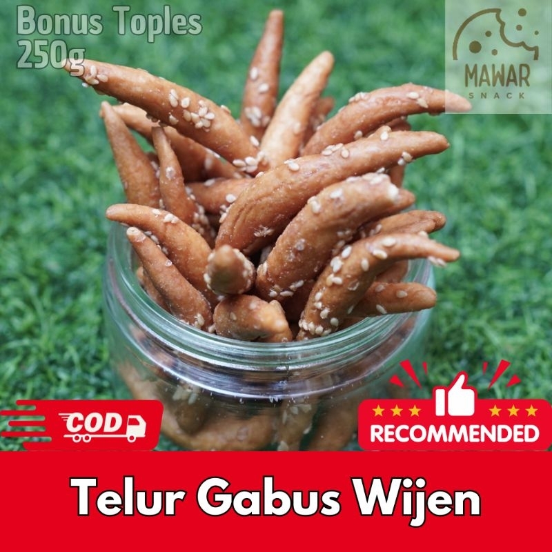 Jual Telur Gabus Wijen Cemilan Kue Telur Wijen Manis 250 Gram | Shopee ...