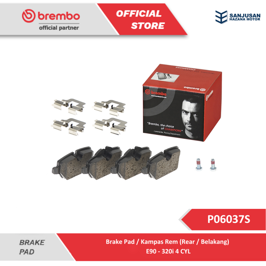 Jual Brake Pad / Kampas Rem Brembo (R) BMW E90 - 320i 4 CYL - P06037S ...