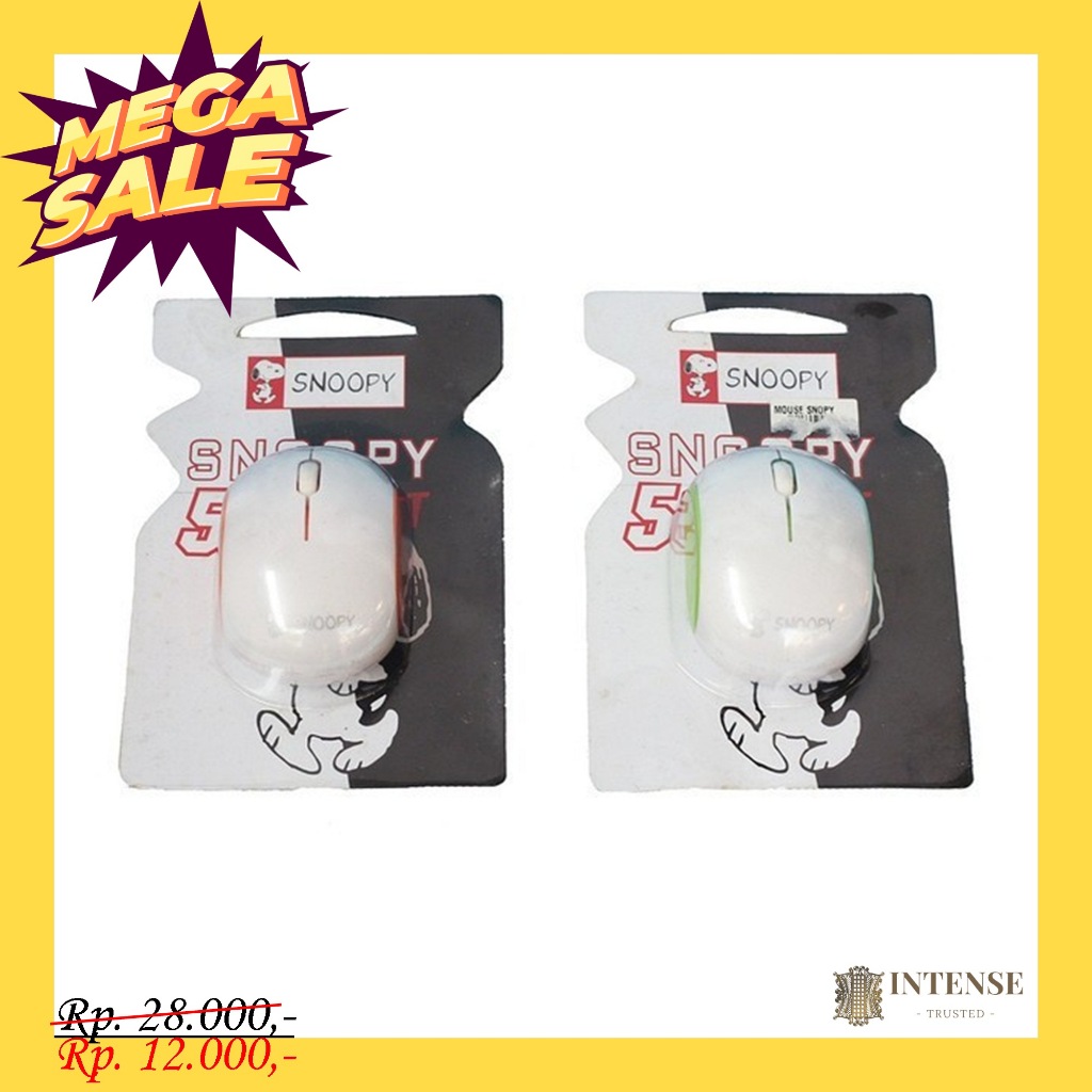 Jual MOUSE WIRE SNOOPY / OPTICAL MOUSE (6952497510989) | Shopee Indonesia