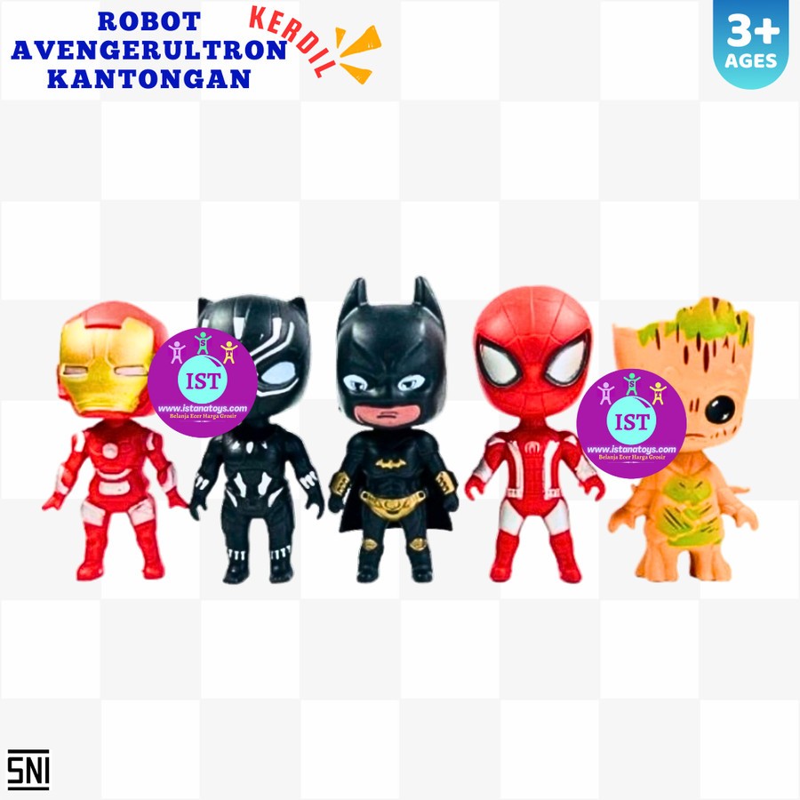 Jual IST Mainan Figure Mini Avenger isi 5pc KANTONGAN | Shopee Indonesia