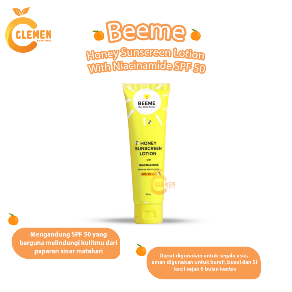 Jual Beeme Honey Sunscreen Lotion With Niacinamide SPF 50 | Shopee ...