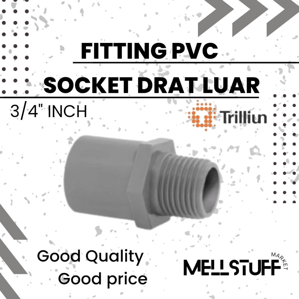 Jual Fitting PVC Sok / Socket Drat Luar Ukuran 3/4