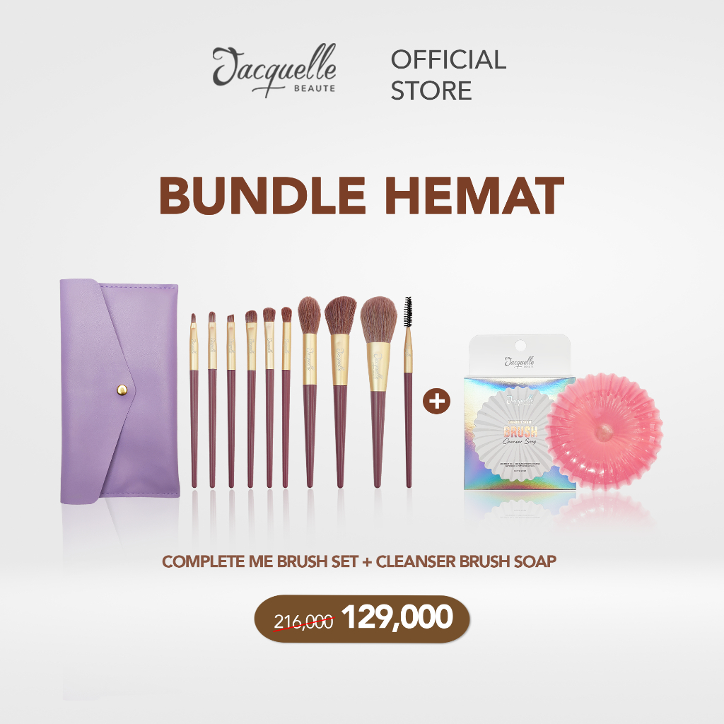 Jual Jacquelle Bundle Hemat Complete Me Brush Set and Cleanser Brush ...