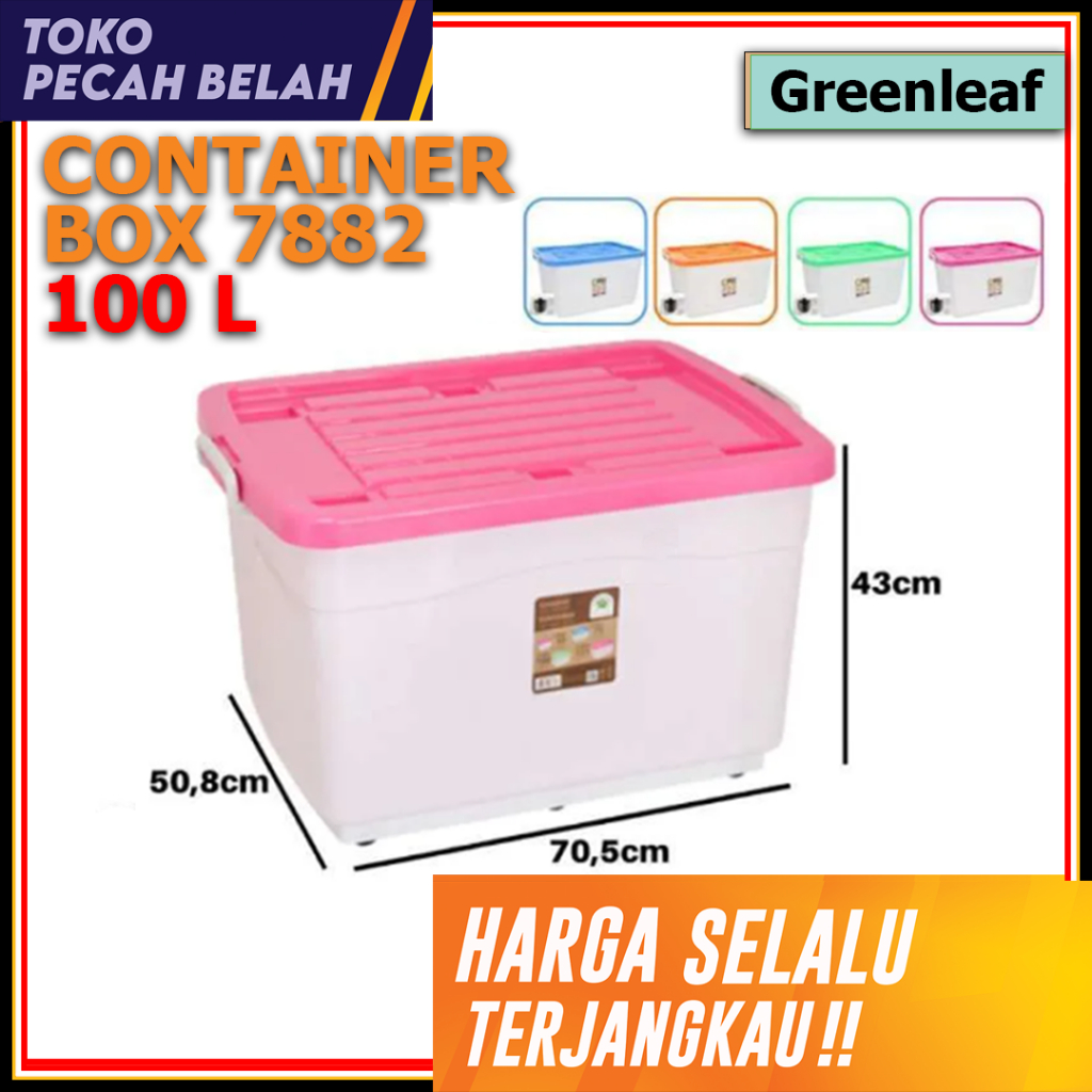 Jual SIERRA Container 100 Liter 7882 Green Leaf Box Serbaguna (KHUSUS ...