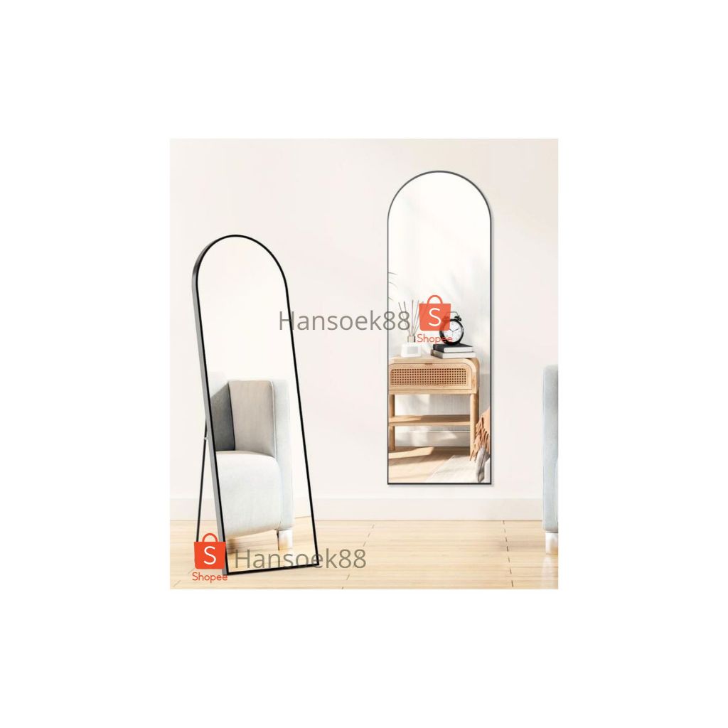Jual KACA CERMIN STANDING FRAMELESS OVALE FRAME CERMIN BERDIRI ROUNDED ...
