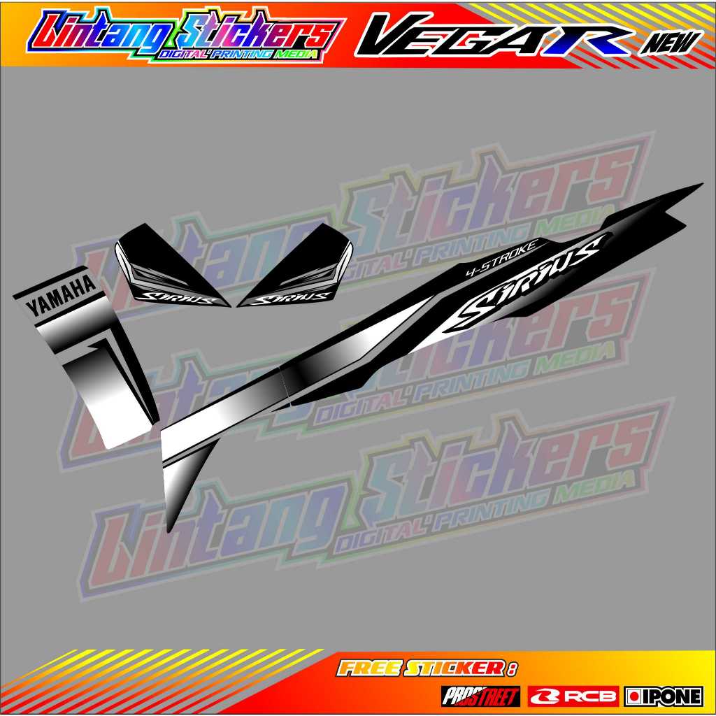 Jual STRIPING VARIASI YAMAHA VEGA R NEW SIRIUS / STICKER LIST VARIASI ...