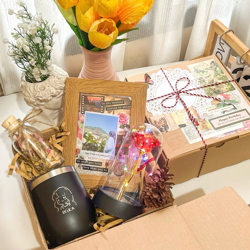 Jual GIFTSETFORYOU HADIAH AESTHETIC HAMPERS PIGORA CUSTOM HAMPERS GELAS ...