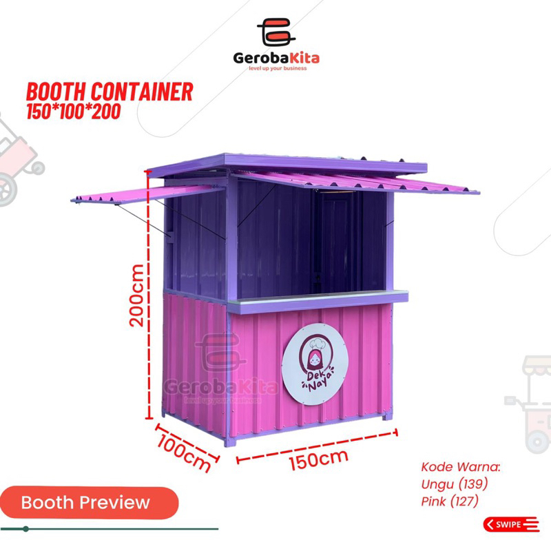 Jual Booth Container 150x100x200 Dengan Lantai | Shopee Indonesia