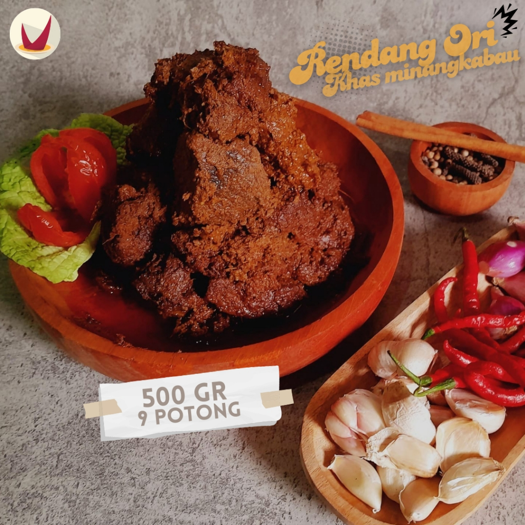 Jual Rendang Daging Sapi 500 Gr Makanan Khas Minang Kabau Siap Saji