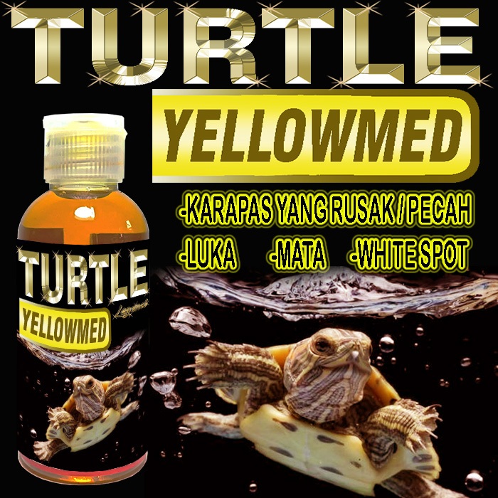 Jual TURTLE YELLOWMED OBAT PENGHILANG BINTIK PUTIH JAMUR WHITE SPOT ...