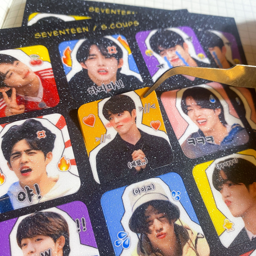 Jual SEVENTEEN / SVT Meme Sticker - K-Pop Glitter Vinyl Deco Sticker ...
