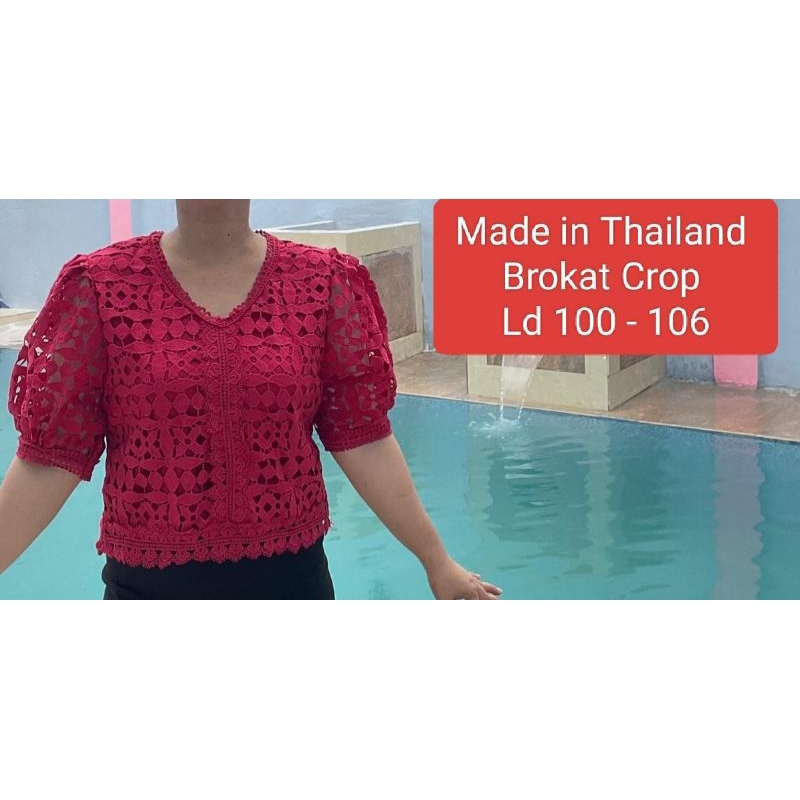 Jual Blouse Brokat Crop Bangkok | Shopee Indonesia