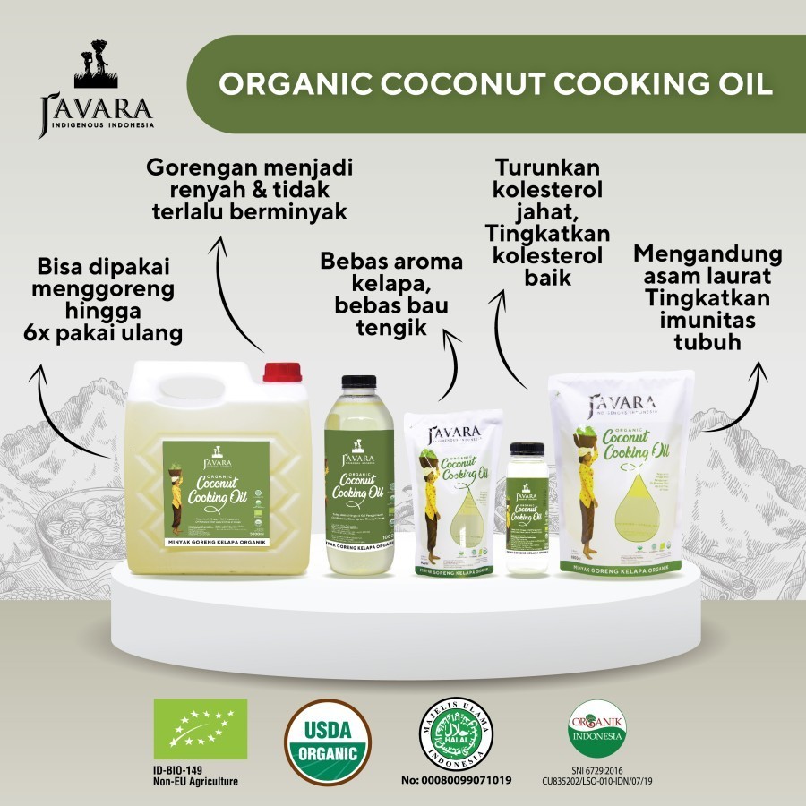 Jual Coconut Cooking Oil Javara 5L | Javara Minyak Goreng Kelapa Murni ...