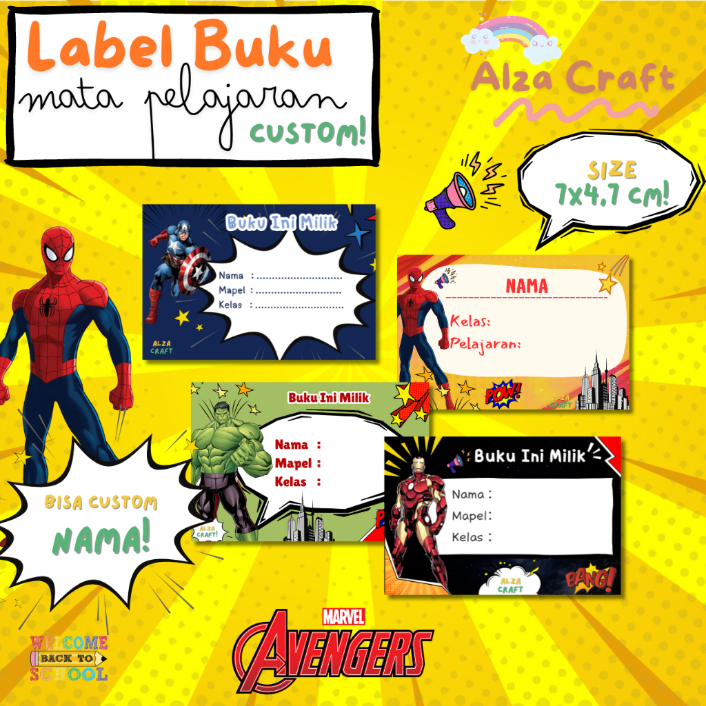 Jual LABEL BUKU PELAJARAN CUSTOM | STICKER BUKU MATA PELAJARAN EDISI ...