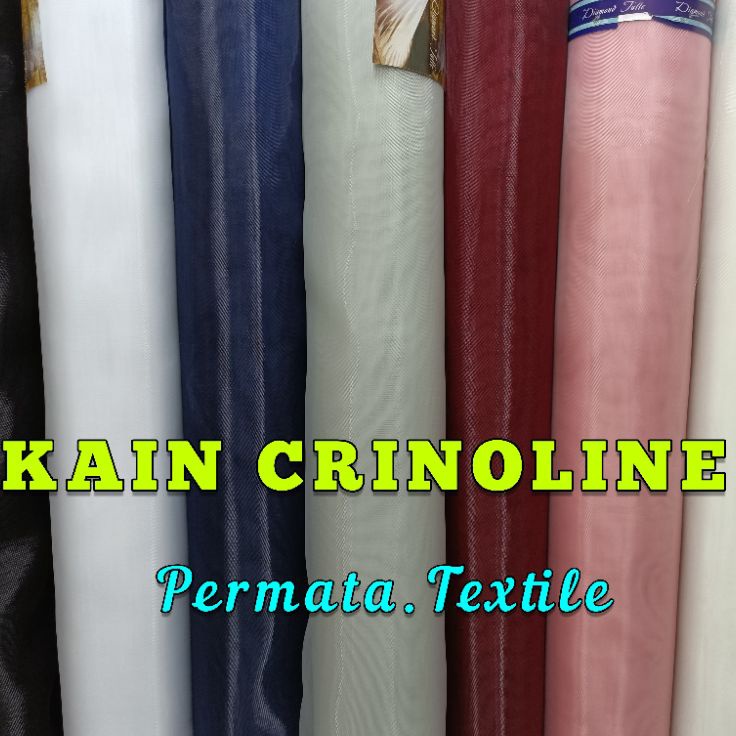 Jual Free Ongkir Kain Crinoline Krinoline Tile kaku Crinoline Segnet ...