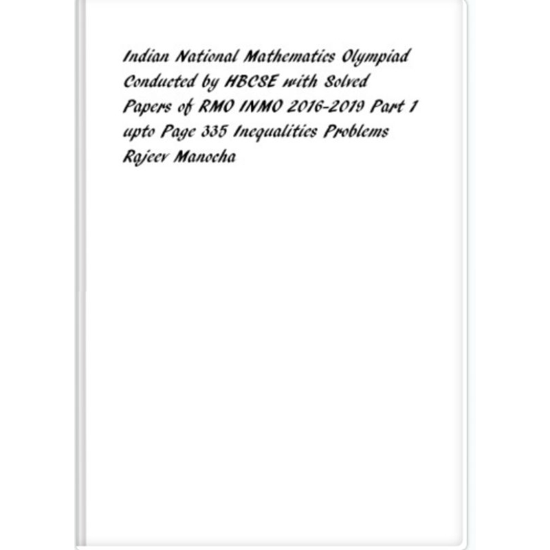 Jual BUKU Indian National Mathematics Olympiad Conducted by HBCSE with ...