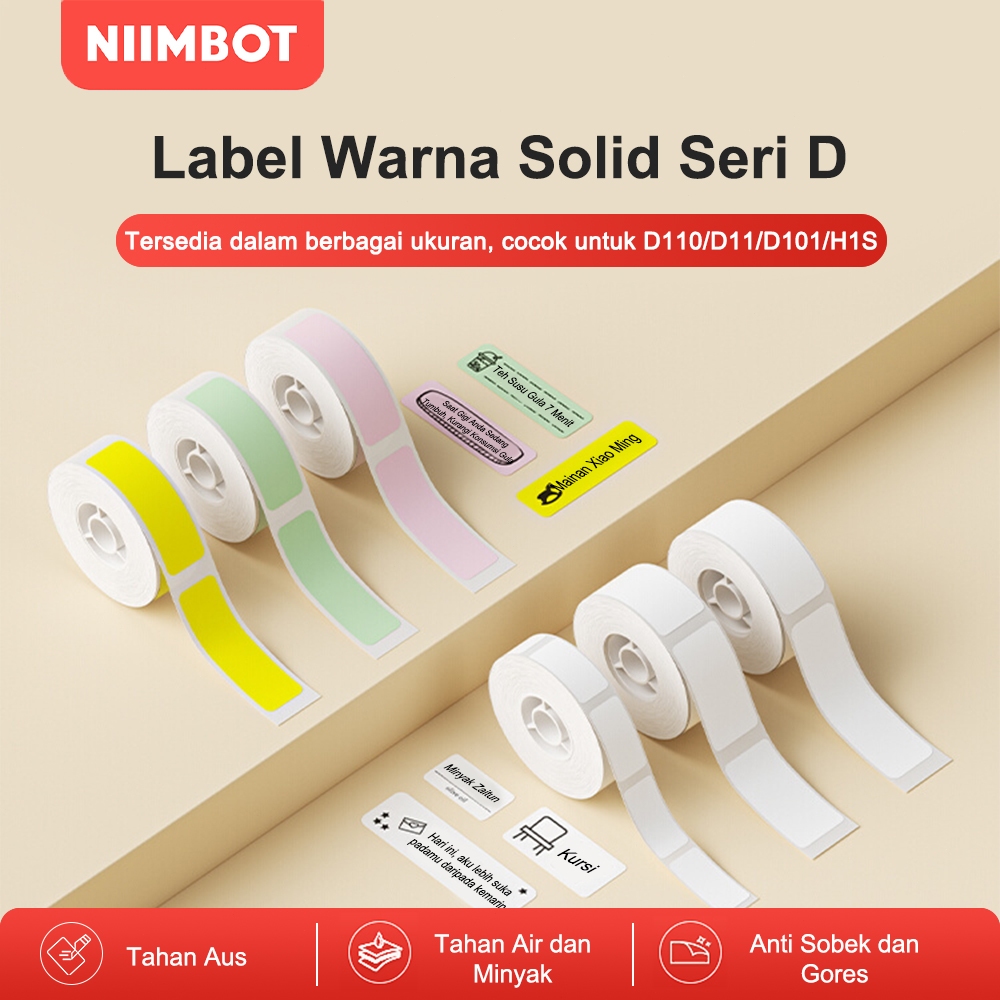 Jual NIIMBOT D11/D110/D101 Kertas Label Putih/Warna/Transparan Kode ...