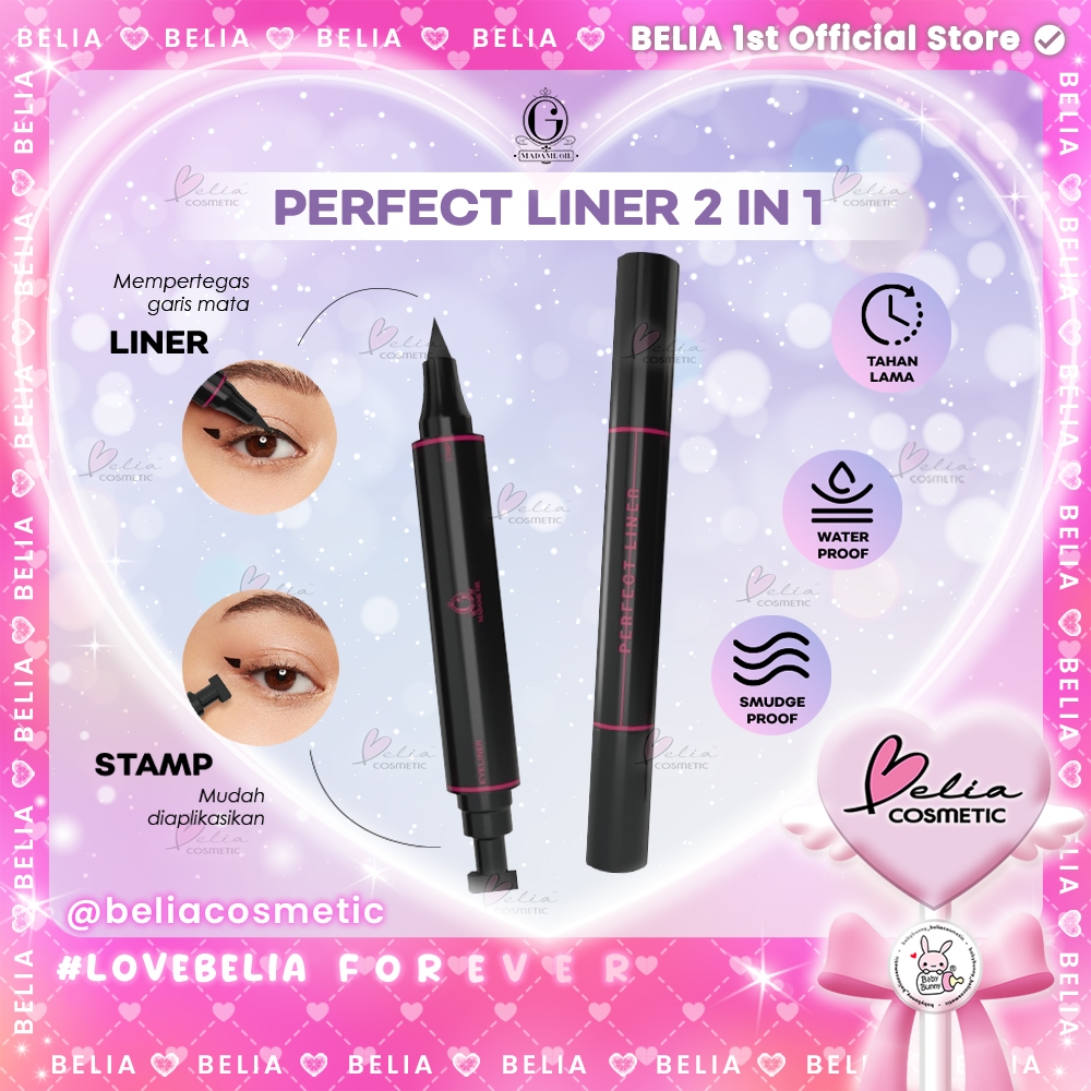 Jual BELIA MADAME GIE Perfect Liner 2 in 1 3g Eyeliner Black