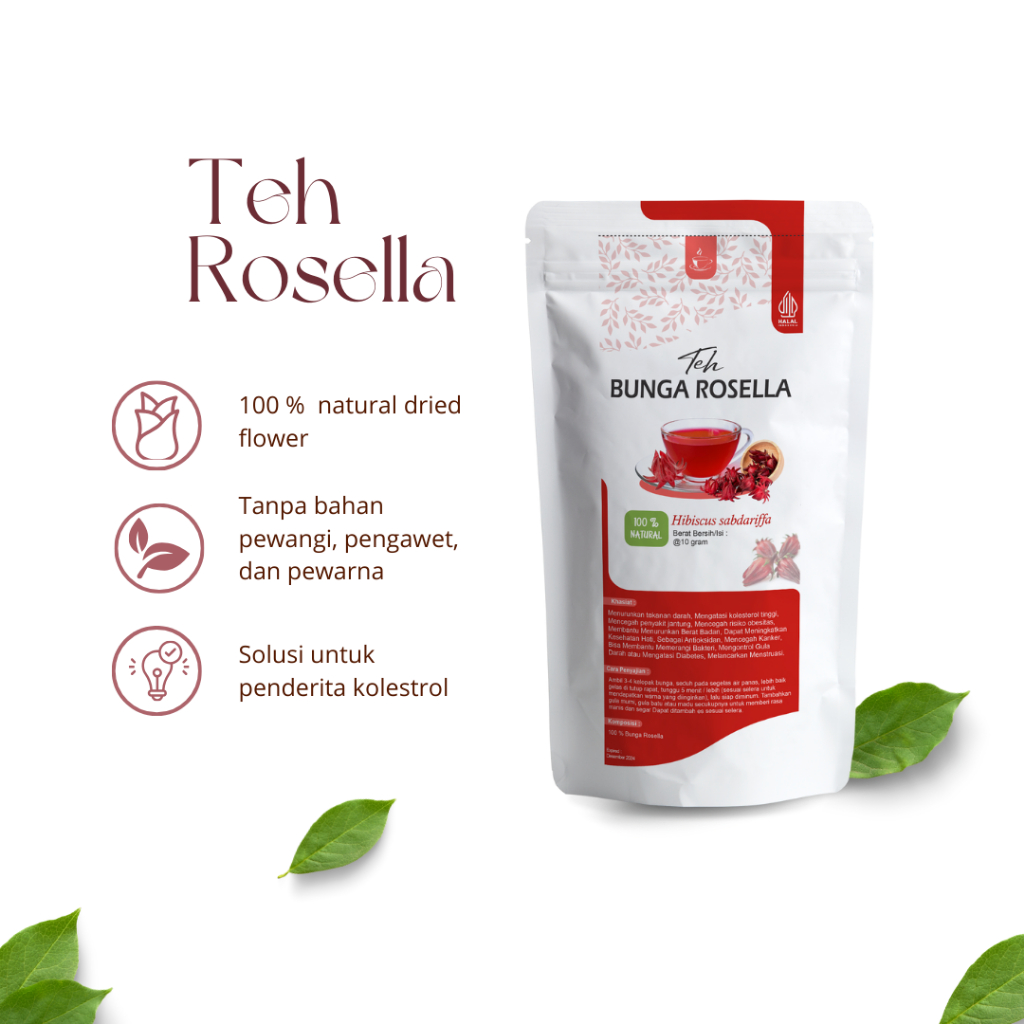 Jual Rosella Teh Bunga Rosela Merah Kering Mengobati Mengurangi ...