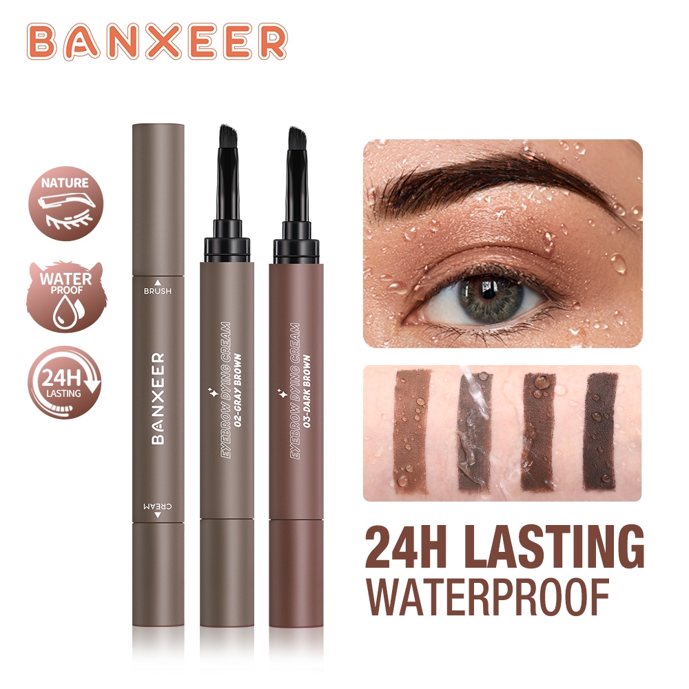 Jual BANXEER Waterproof eyebrow cream & powder gel pomade with eyebrow ...
