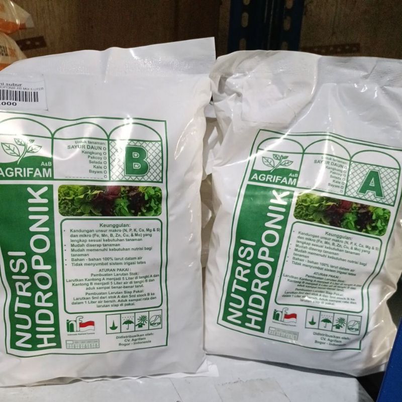 Jual Nutrisi Hidroponik Daun A Dan B Kangkung Pakcoy Selada Kale Bayam ...