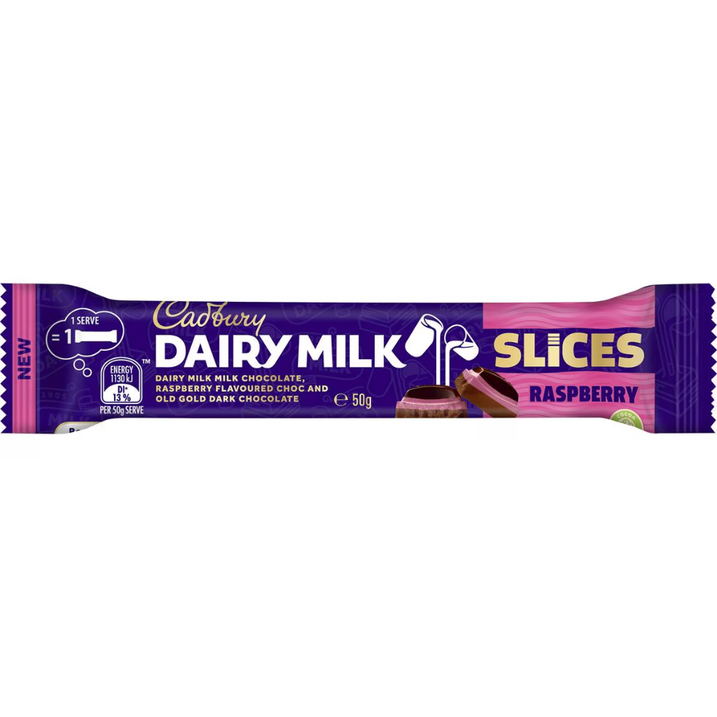 Jual Cadbury Slices Raspberry Chocolate Bar 50g | Shopee Indonesia