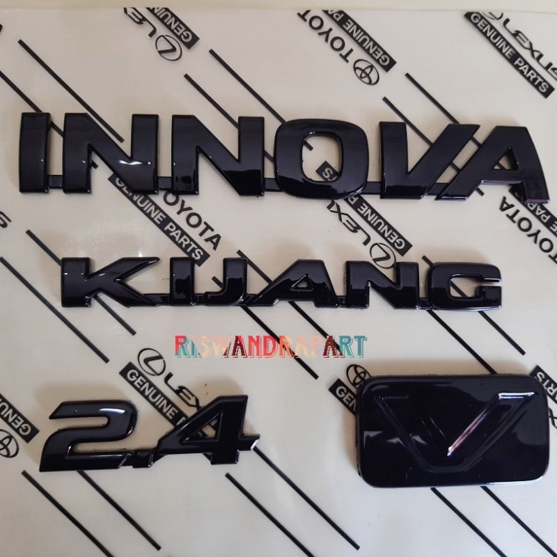 Jual EMBLEM INNOVA RIBORN TULISAN INNOVA KIJANG 2.4 V BLACK GLOSS ATAU ...